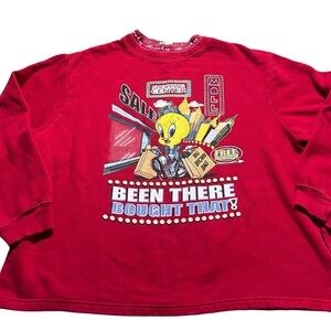 Tweety Bird vintage large Crewneck sweatshirt women 90s Shopping